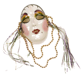 fancy flapper mask with gold beads