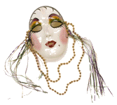 fancy flapper mask with gold beads