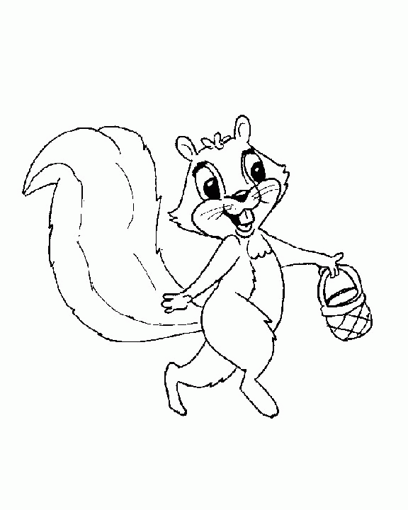 Coloring Pages Squirrels Animated Images Gifs Pictures