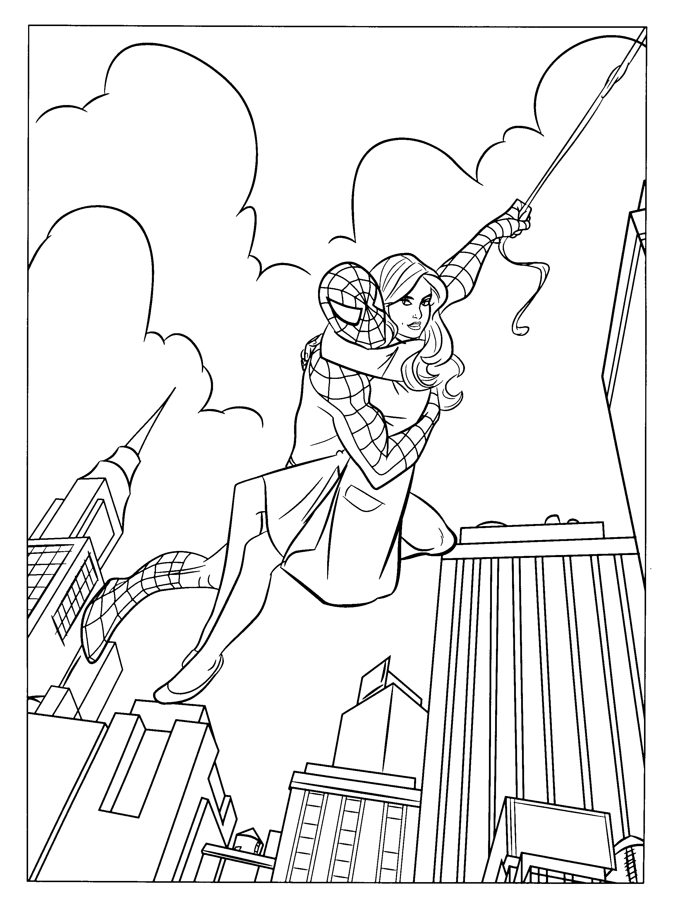 Gambar Spider Man Lizard Coloring Pages Color Page Cartoon Animated ...