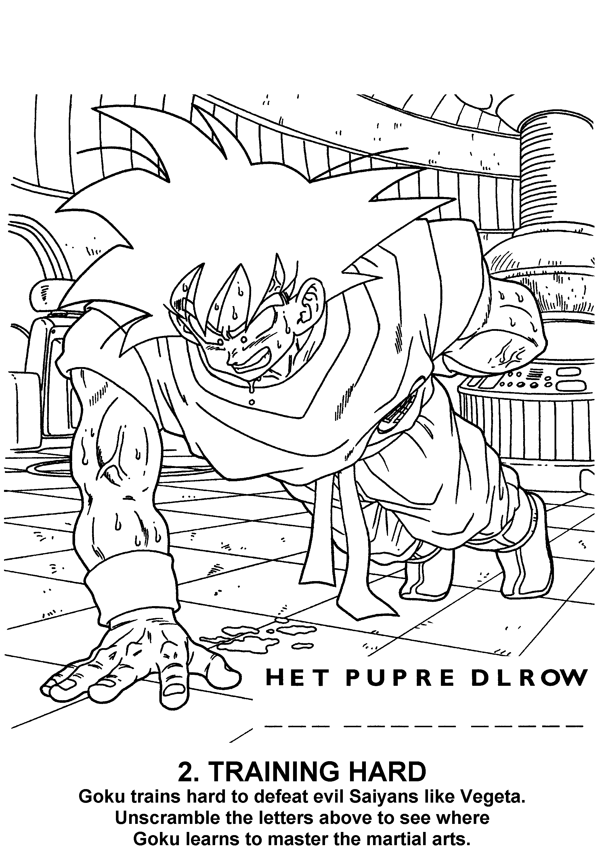 dragon ball z vegeta coloring pages