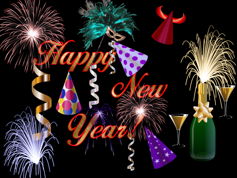 happy new year champagne Image animated GIF
